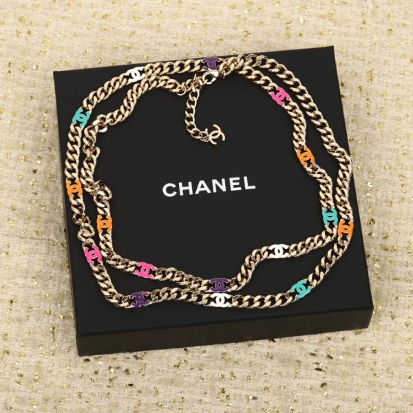replica,repliche,fake,1:1,earrings,bracelet,ring,jewelry Chanel sedici catene di maglioni colorati