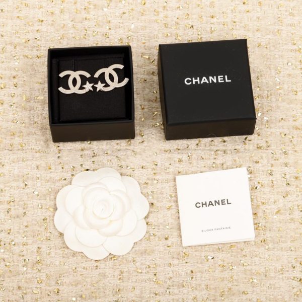 Orecchini Chanel doppia c stella a cinque punte