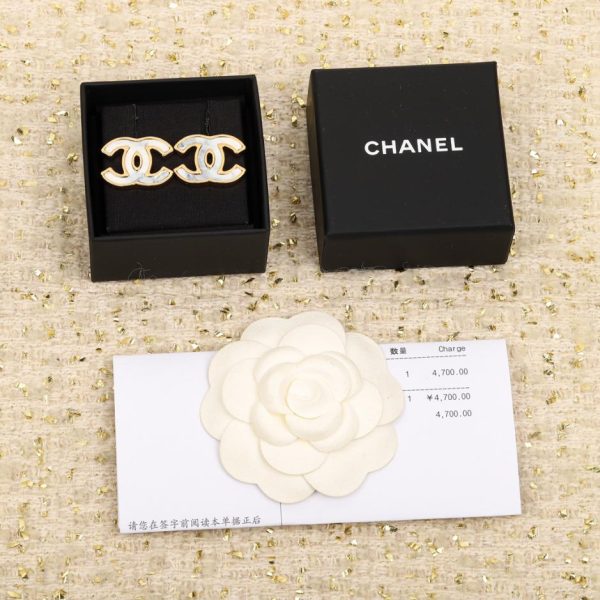 Orecchini Chanel in resina doppia c fatti a mano