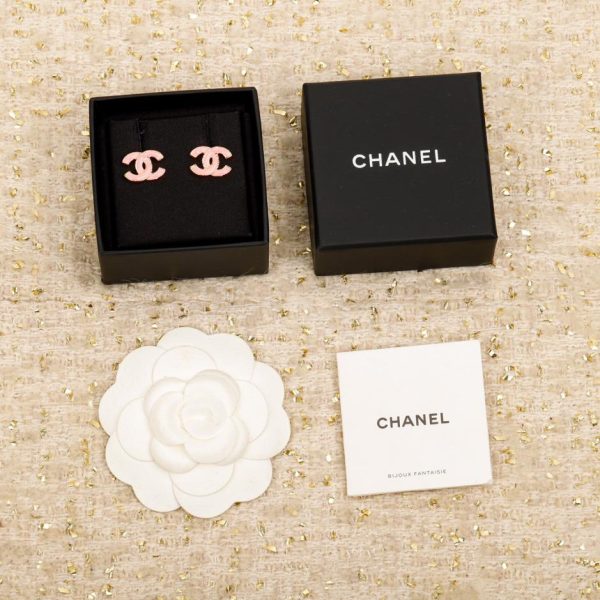 Orecchini Chanel piccoli doppia C in oro rosa