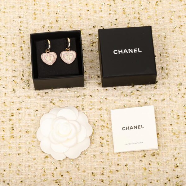 Orecchini Love Chanel a doppio cerchio smaltato