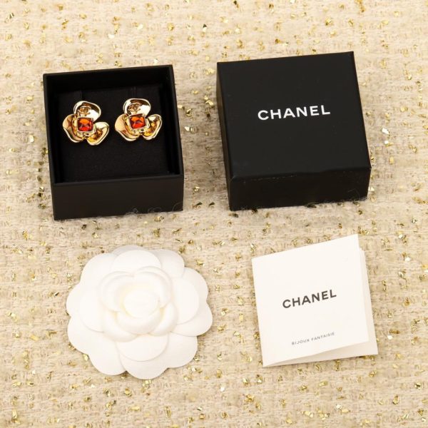 replica,repliche,fake,1:1,earrings,bracelet,ring,jewelry Orecchini Chanel con camelia
