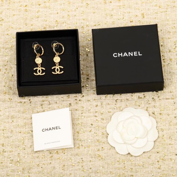 Orecchini doppia c a cerchio Chanel