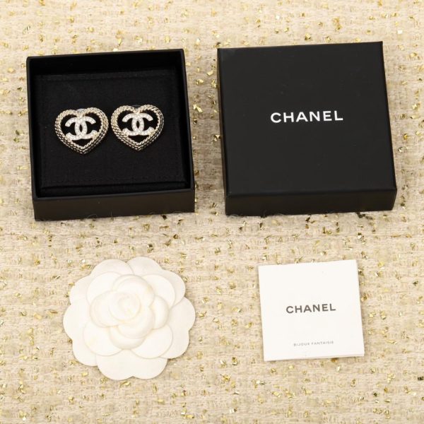 replica,repliche,fake,1:1,earrings,bracelet,ring,jewelry Orecchini Chanel a doppia C intrecciati cavi