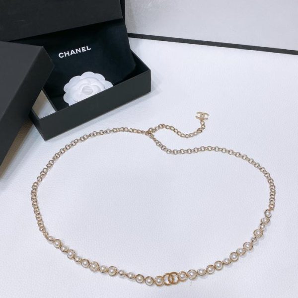 replica,repliche,fake,1:1,earrings,bracelet,ring,jewelry Catena in vita Chanel 24cc in metallo CC 90 cm