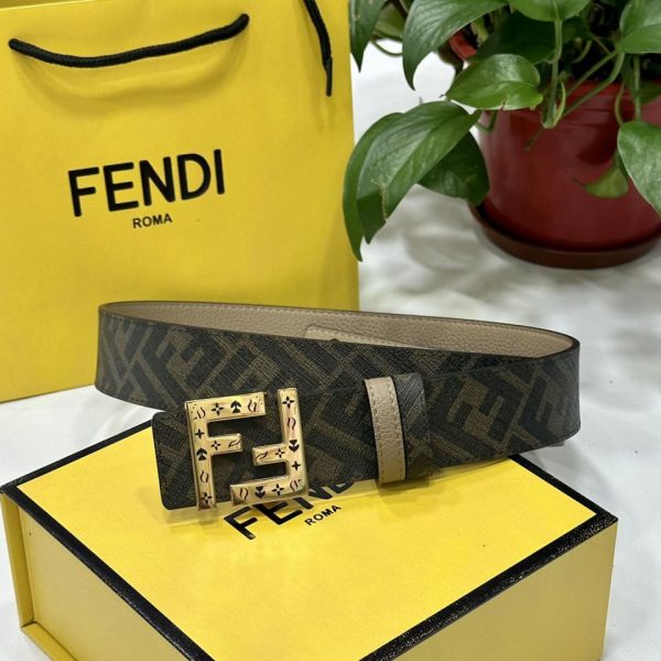 replica,repliche,fake,1:1,earrings,bracelet,ring,jewelry Cintura reversibile FENDI a doppio passante