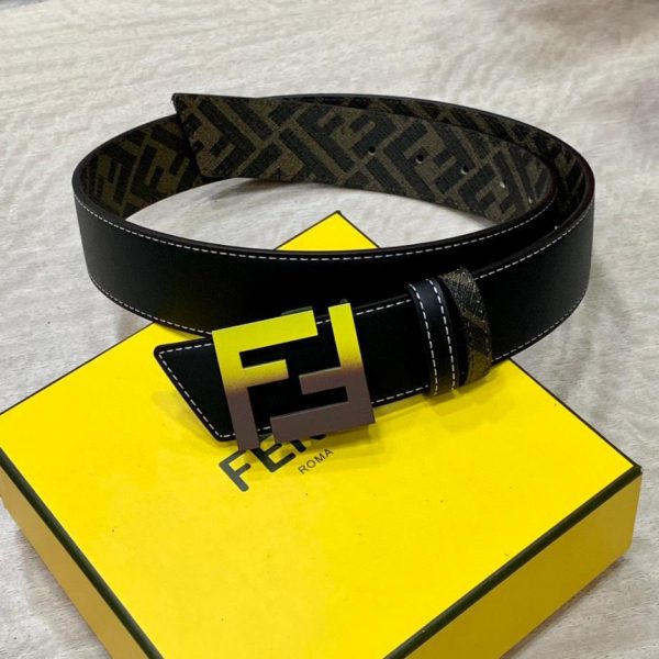 replica,repliche,fake,1:1,earrings,bracelet,ring,jewelry Cintura reversibile FENDI a doppio passante larga 4,0 cm