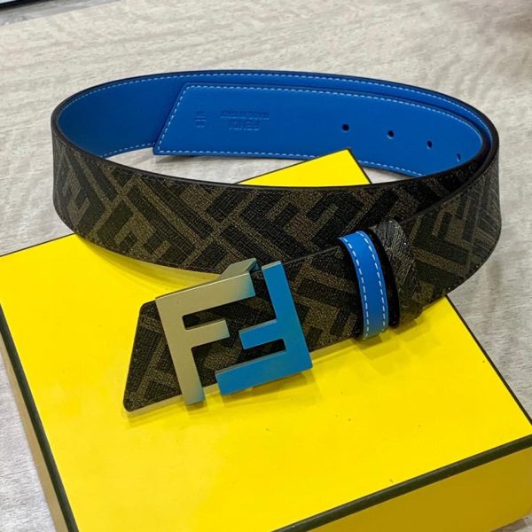 replica,repliche,fake,1:1,earrings,bracelet,ring,jewelry Cintura reversibile FENDI a doppio passante larga 4,0 cm