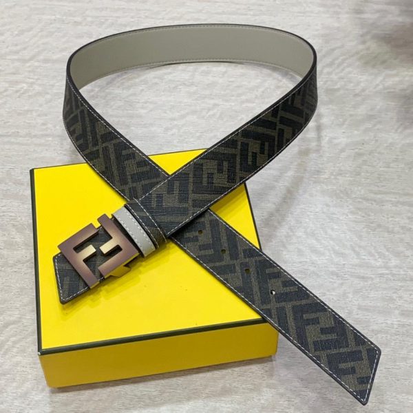 replica,repliche,fake,1:1,earrings,bracelet,ring,jewelry Cintura reversibile FENDI a doppio passante larga 4,0 cm