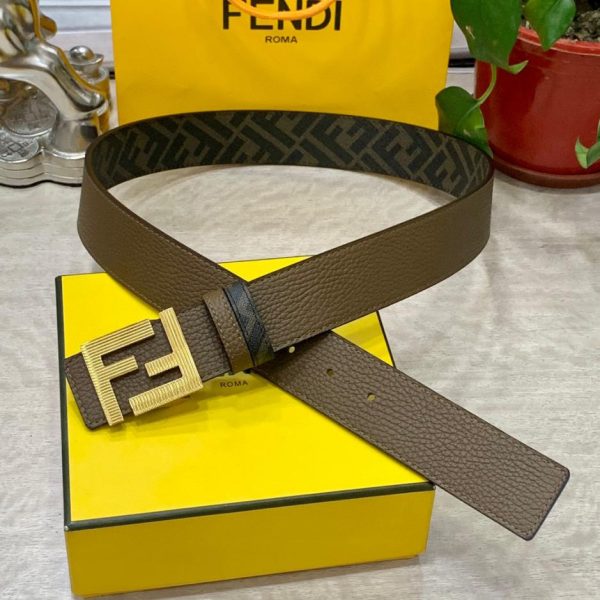 replica,repliche,fake,1:1,earrings,bracelet,ring,jewelry Cintura reversibile FENDI a doppio passante larga 4,0 cm