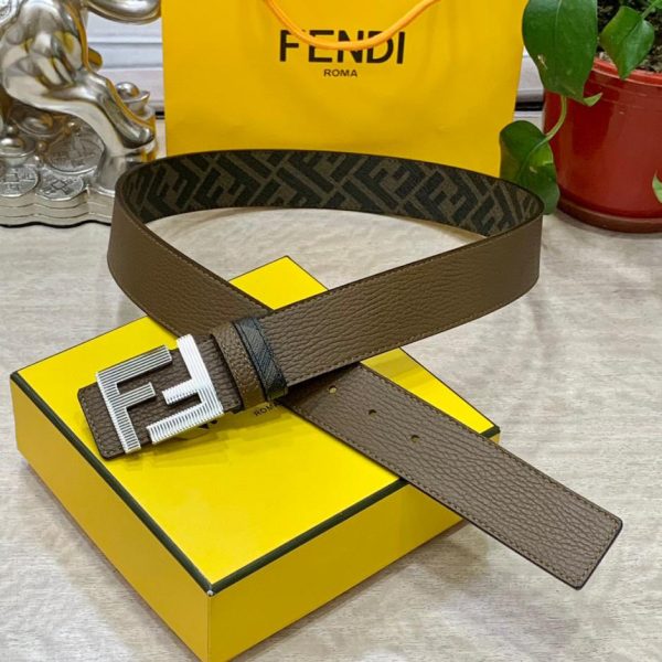 replica,repliche,fake,1:1,earrings,bracelet,ring,jewelry Cintura reversibile FENDI a doppio passante larga 4,0 cm