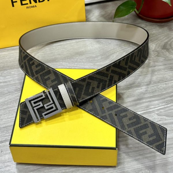 replica,repliche,fake,1:1,earrings,bracelet,ring,jewelry Cintura reversibile FENDI a doppio passante larga 4,0 cm