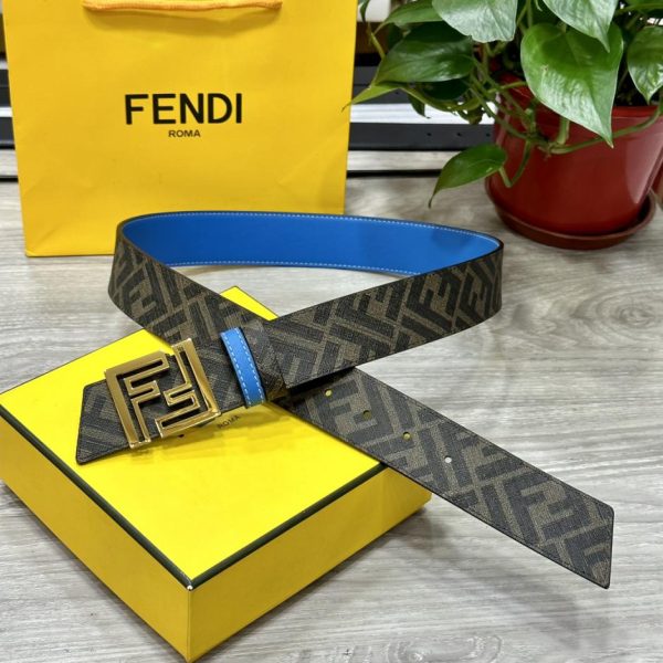 replica,repliche,fake,1:1,earrings,bracelet,ring,jewelry Cintura reversibile FENDI a doppio passante larga 4,0 cm