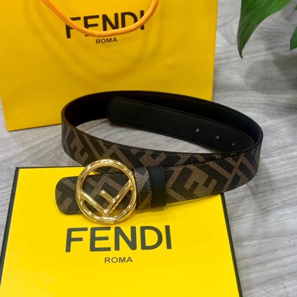 replica,repliche,fake,1:1,earrings,bracelet,ring,jewelry Cintura reversibile a doppio passante FENDI larga 3,0 cm