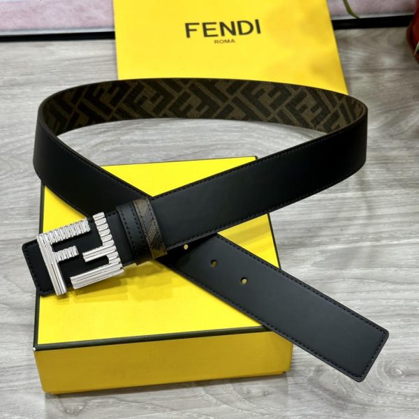 replica,repliche,fake,1:1,earrings,bracelet,ring,jewelry Cintura reversibile FENDI a doppio passante larga 4,0 cm
