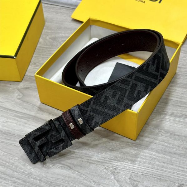 replica,repliche,fake,1:1,earrings,bracelet,ring,jewelry Cintura reversibile FENDI a doppio passante larga 4,0 cm