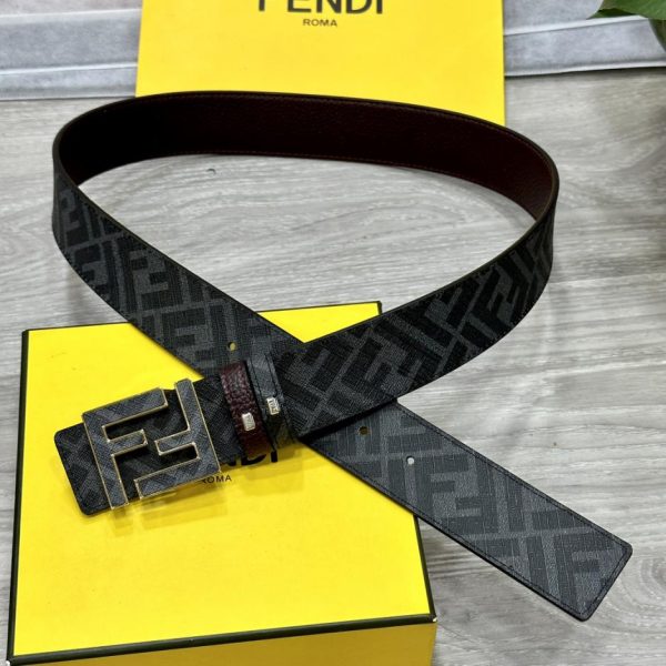 replica,repliche,fake,1:1,earrings,bracelet,ring,jewelry Cintura reversibile FENDI a doppio passante larga 4,0 cm