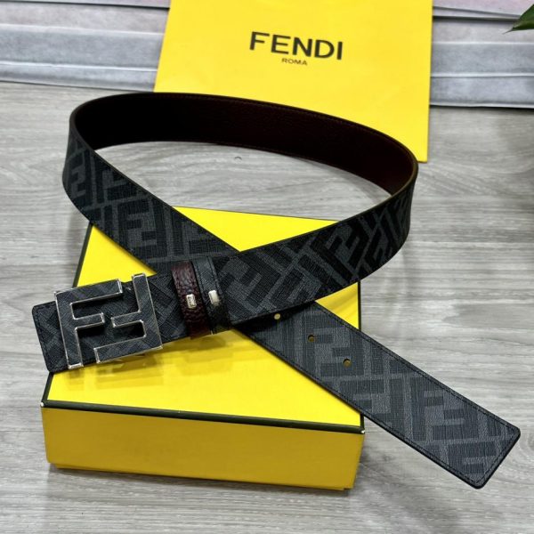replica,repliche,fake,1:1,earrings,bracelet,ring,jewelry Cintura reversibile FENDI a doppio passante larga 4,0 cm