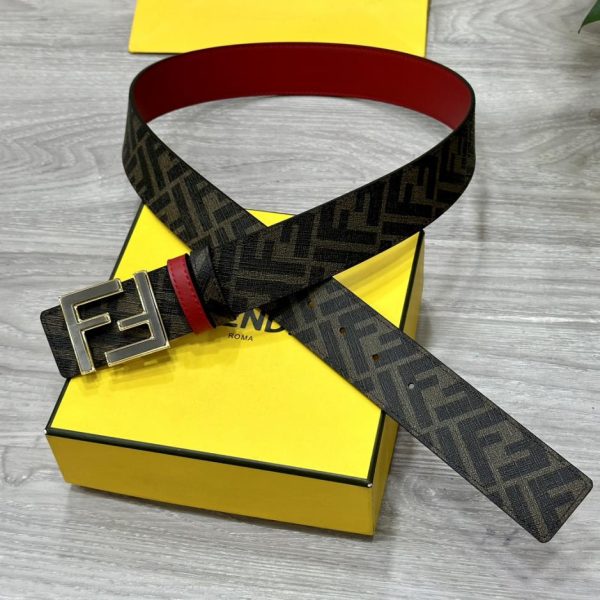 replica,repliche,fake,1:1,earrings,bracelet,ring,jewelry Cintura reversibile FENDI a doppio passante larga 4,0 cm