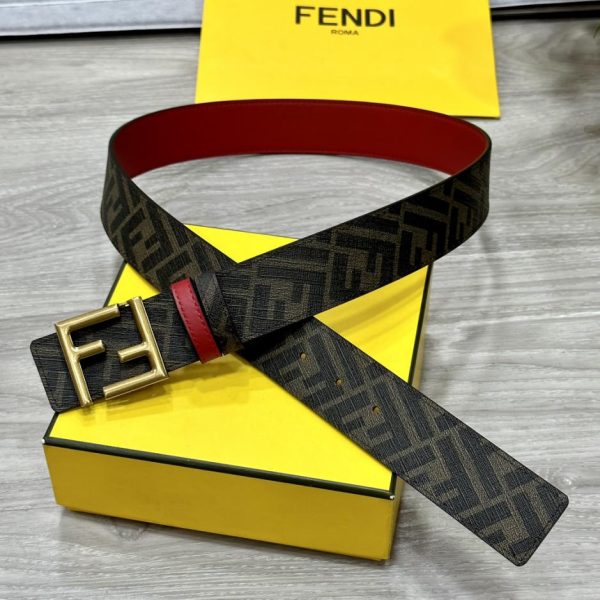 replica,repliche,fake,1:1,earrings,bracelet,ring,jewelry Cintura reversibile FENDI a doppio passante larga 4,0 cm