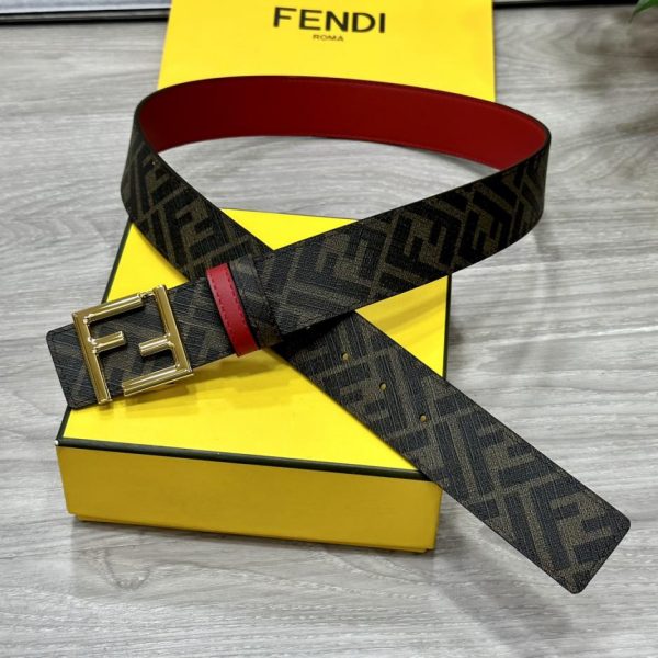 replica,repliche,fake,1:1,earrings,bracelet,ring,jewelry Cintura reversibile FENDI a doppio passante larga 4,0 cm