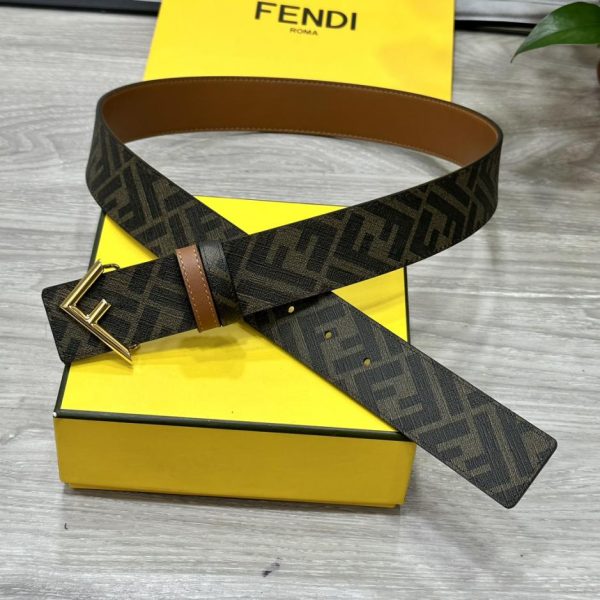 replica,repliche,fake,1:1,earrings,bracelet,ring,jewelry Cintura reversibile FENDI a doppio passante larga 4,0 cm