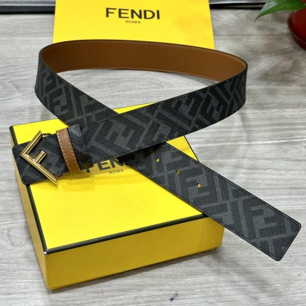 replica,repliche,fake,1:1,earrings,bracelet,ring,jewelry Cintura reversibile FENDI a doppio passante larga 4,0 cm