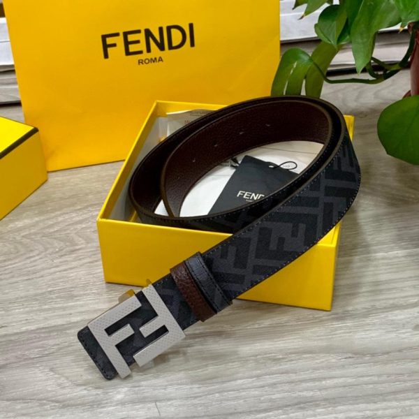 replica,repliche,fake,1:1,earrings,bracelet,ring,jewelry Cintura reversibile FENDI a doppio passante larga 4,0 cm