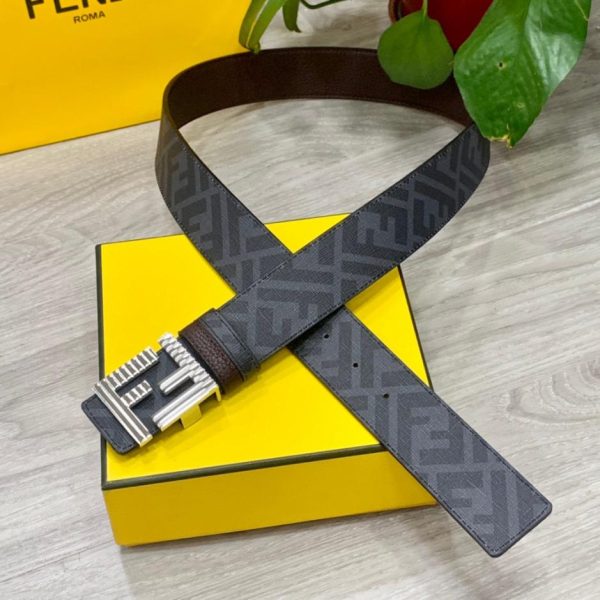 replica,repliche,fake,1:1,earrings,bracelet,ring,jewelry Cintura reversibile FENDI a doppio passante larga 4,0 cm