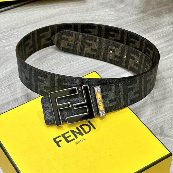 replica,repliche,fake,1:1,earrings,bracelet,ring,jewelry Cintura reversibile FENDI a doppio passante larga 4,0 cm