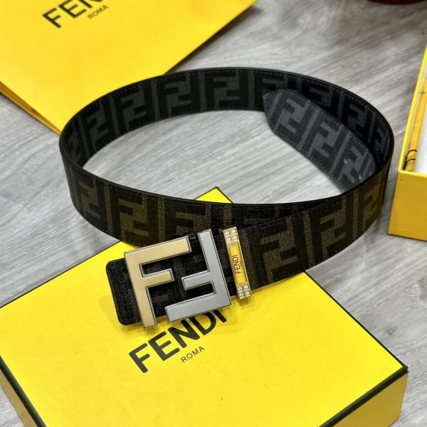 replica,repliche,fake,1:1,earrings,bracelet,ring,jewelry Cintura reversibile FENDI a doppio passante larga 4,0 cm