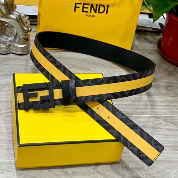 replica,repliche,fake,1:1,earrings,bracelet,ring,jewelry Cintura reversibile FENDI a doppio passante larga 4,0 cm