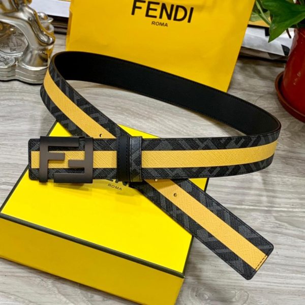 replica,repliche,fake,1:1,earrings,bracelet,ring,jewelry Cintura reversibile FENDI a doppio passante larga 4,0 cm