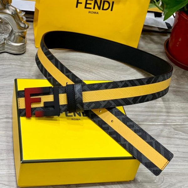 replica,repliche,fake,1:1,earrings,bracelet,ring,jewelry Cintura reversibile FENDI a doppio passante larga 4,0 cm