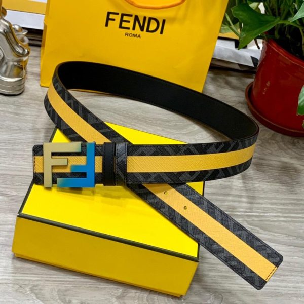 replica,repliche,fake,1:1,earrings,bracelet,ring,jewelry Cintura reversibile FENDI a doppio passante larga 4,0 cm