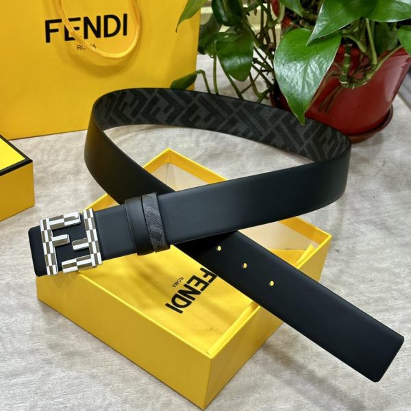 replica,repliche,fake,1:1,earrings,bracelet,ring,jewelry Cintura reversibile FENDI a doppio passante larga 4,0 cm