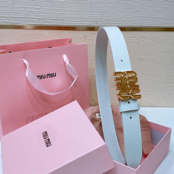 replica,repliche,fake,1:1,earrings,bracelet,ring,jewelry Cintura Miu Miu con fibbia oro antico larghezza 3