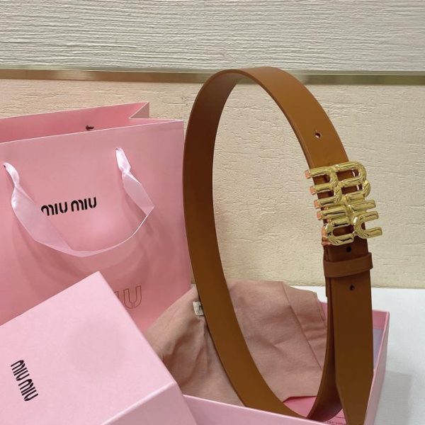 replica,repliche,fake,1:1,earrings,bracelet,ring,jewelry Cintura Miu Miu con fibbia oro antico larghezza 3