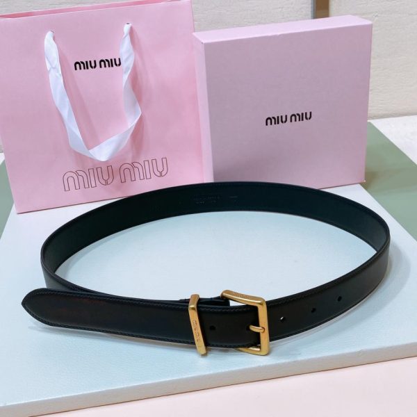 replica,repliche,fake,1:1,earrings,bracelet,ring,jewelry Cintura Miu Miu con fibbia in metallo 3.5