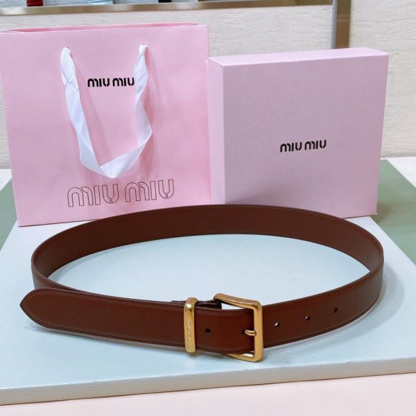 replica,repliche,fake,1:1,earrings,bracelet,ring,jewelry Cintura Miu Miu con fibbia in metallo 3.5