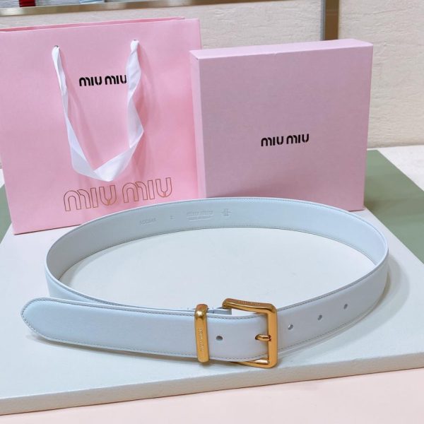 replica,repliche,fake,1:1,earrings,bracelet,ring,jewelry Cintura Miu Miu con fibbia in metallo 3.5