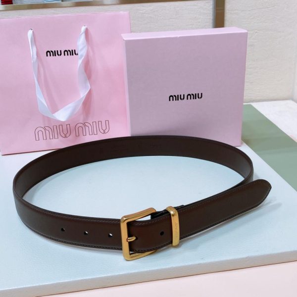 replica,repliche,fake,1:1,earrings,bracelet,ring,jewelry Cintura Miu Miu con fibbia in metallo 3.5