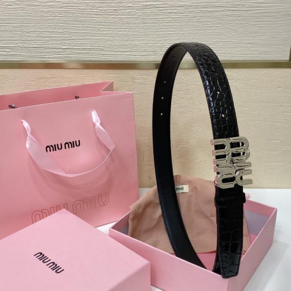 replica,repliche,fake,1:1,earrings,bracelet,ring,jewelry Cintura Miu Miu con fibbia oro antico larghezza 3