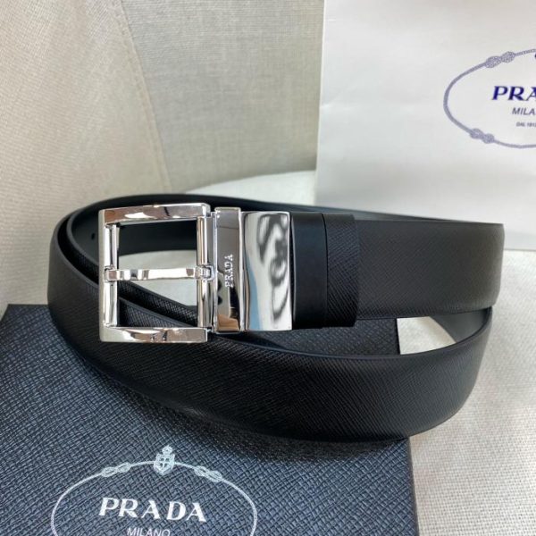 replica,repliche,fake,1:1,earrings,bracelet,ring,jewelry Cintura PRADA da uomo larga 3,4 cm