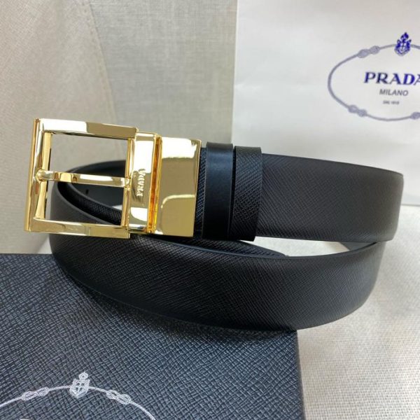 replica,repliche,fake,1:1,earrings,bracelet,ring,jewelry Cintura PRADA da uomo larga 3,4 cm
