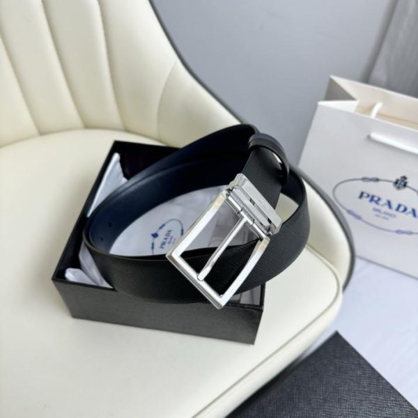 replica,repliche,fake,1:1,earrings,bracelet,ring,jewelry La nuova cintura in pelle double face di PRADA è larga 3,5 cm