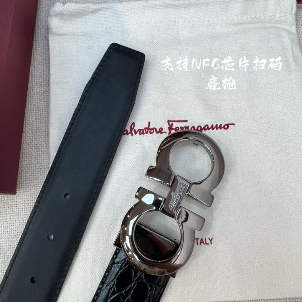 replica,repliche,fake,1:1,earrings,bracelet,ring,jewelry Cintura da uomo Ferragamo NFC 3,5 cm