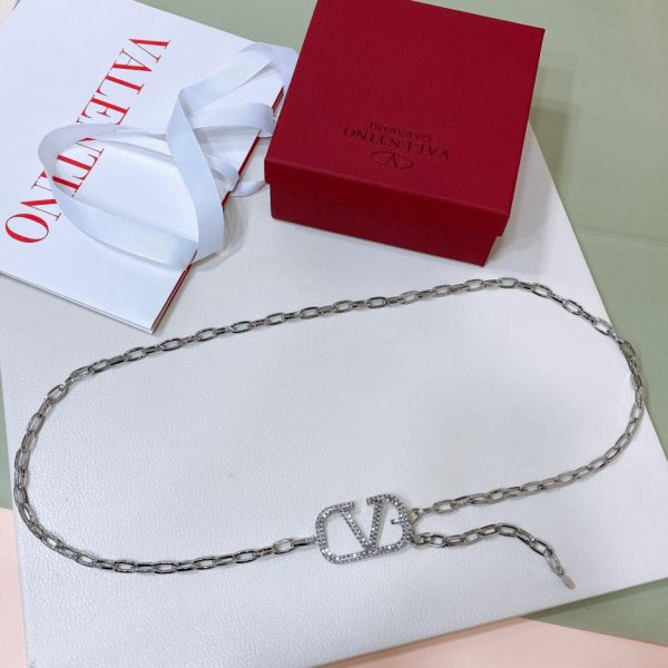 replica,repliche,fake,1:1,earrings,bracelet,ring,jewelry Cintura a catena in metallo Valentino Garavani VLogo