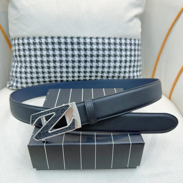 Larghezza da uomo in pelle di vitello importata Zegna: 3,5 cm