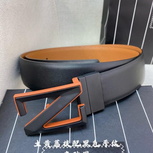 replica,repliche,fake,1:1,earrings,bracelet,ring,jewelry Cintura Zegna da uomo – Larghezza 35MM